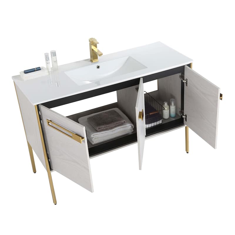 Fine Fixtures Oakville Bathroom Vanity with White Ceramic Sink