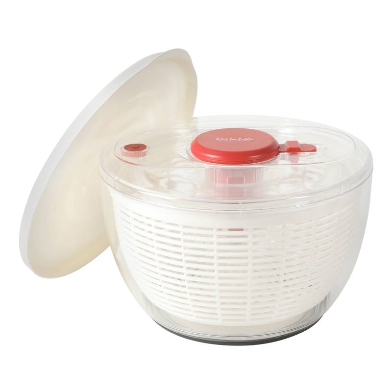 Sur La Table Kitchen Essential 6.3 Qt Salad Spinner, Fruit Wahser, Fruit Washing Bowl with Strainer, Vegertable Cleaner