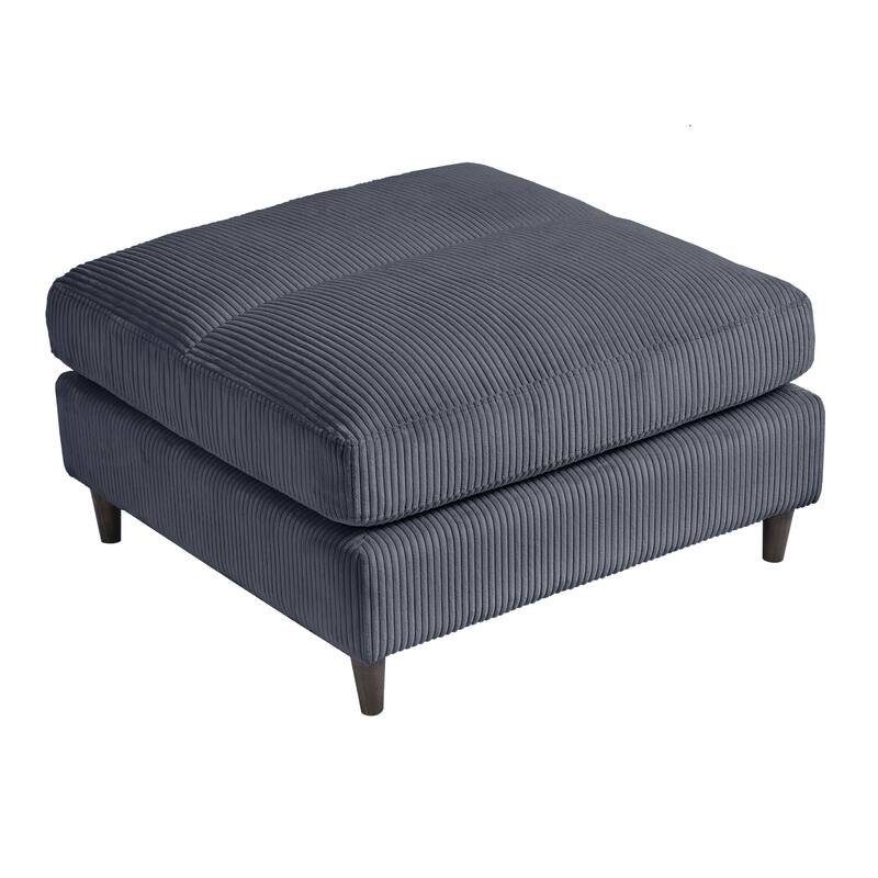 Versatile U-Shaped Corduroy Sofa with Removable Cushions & Multi-Functional Layout - 6 Seater