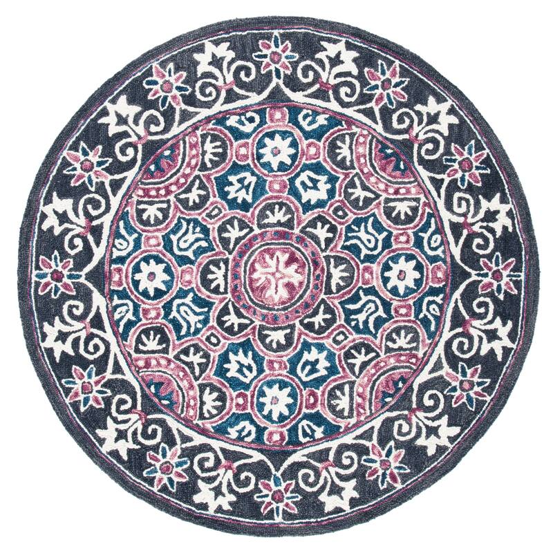 SAFAVIEH Handmade Micro-Loop Soka Modern Wool Rug - 5'