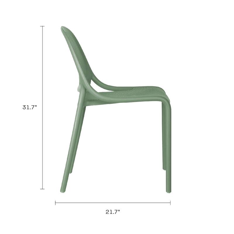 Shay Set of 4 Stackable Dining Chairs, Indoor/Outoor