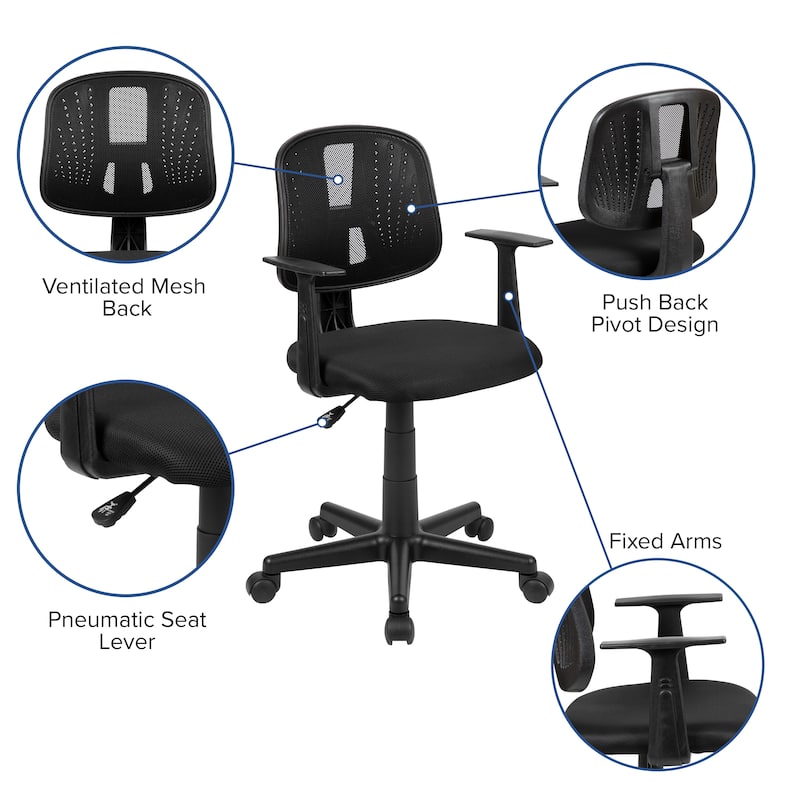 Pivot Back Mesh Swivel Task Office Chair