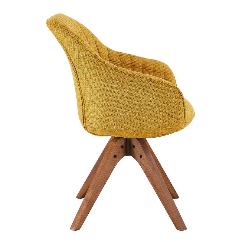 Art Leon Modern Wood Swivel Chair with Oak Legs