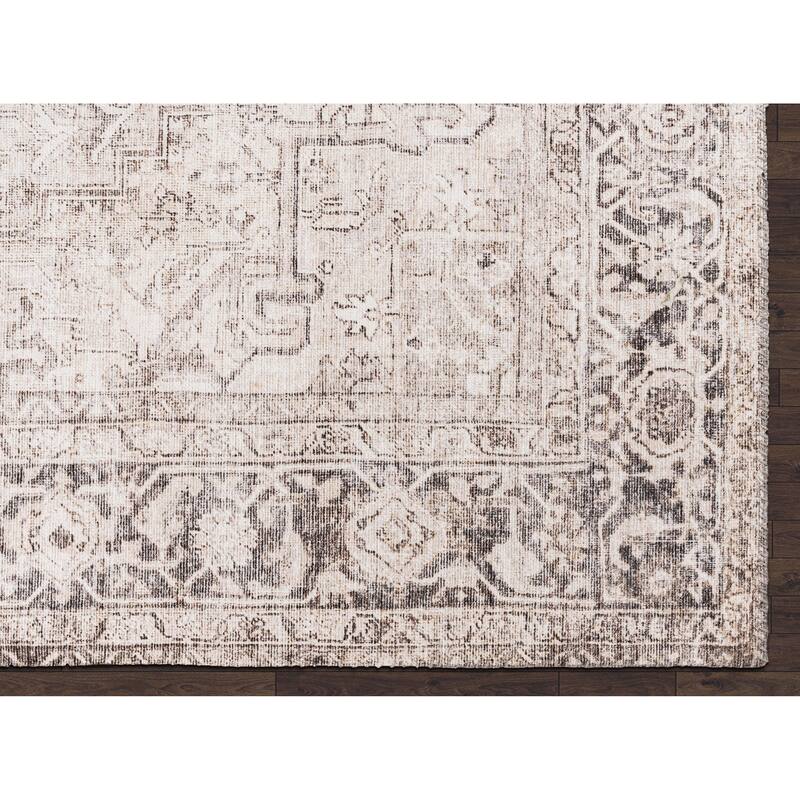 Abani Paloma PAL220A Vintage Cream and Brown Classic Area Rug