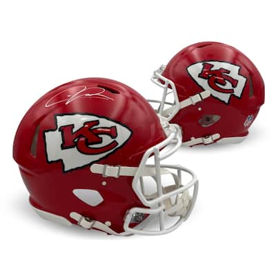 Chris Jones Autographed Kansas City Chiefs Signed Full Size Authentic Football Helmet Beckett COA - 8' x 11'