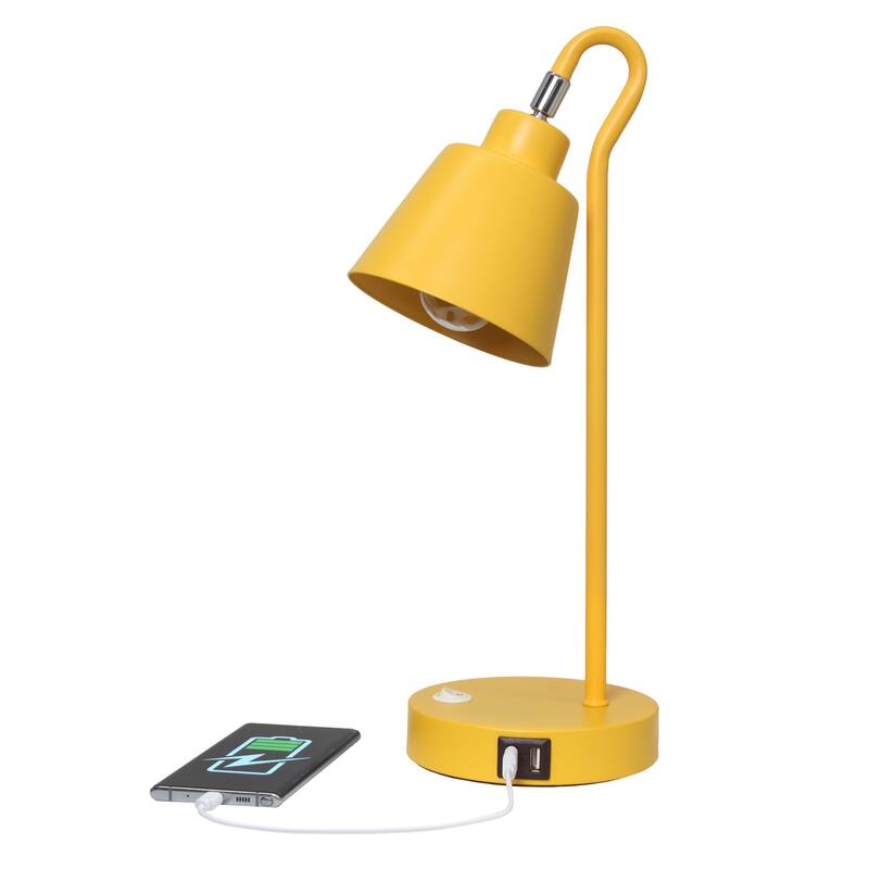 Looped Desk Lamp with Adjustable Shade - 16" - Yellow