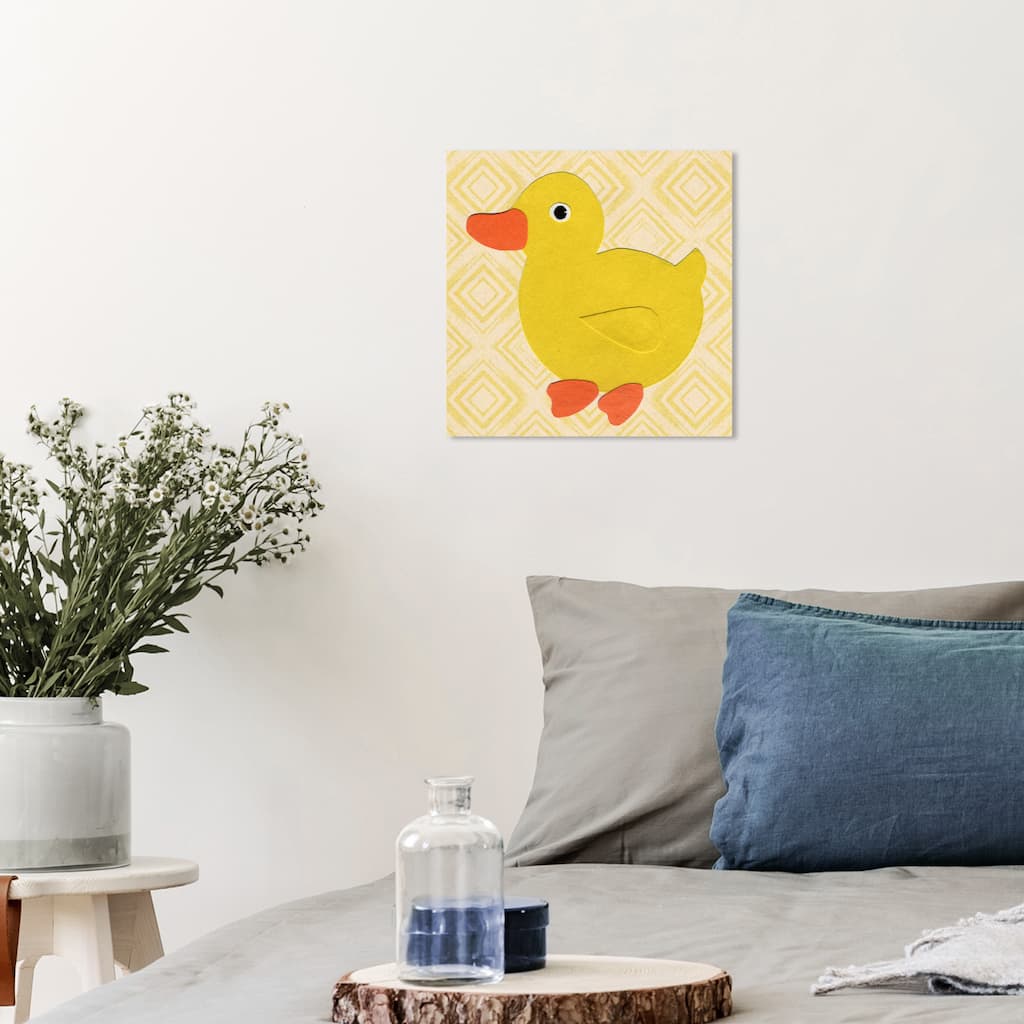 Wynwood Studio Canvas Animals D for Duck Yellow and Mustard Modern & Contemporary Wall Art Canvas Print