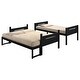 preview thumbnail 8 of 7, Twin over Full Bunk Bed with Angled Ladder & Convertible Design, Black