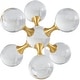 preview thumbnail 3 of 7, Clear Crystal Orb Inspired Jack Decorative Sculpture with Gold Metal Accents (Set of 2)
