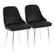 preview thumbnail 4 of 58, Silver Orchid Naldi Contemporary-Glam Velvet Dining Chair (Set of 2)