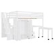 preview thumbnail 50 of 55, Full Loft Bed with Stairs & Built-in Desk and 5-in-1 Storage, 350lb Capacity