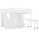 preview thumbnail 14 of 58, Space-Saving Multifunctional Wood Loft Bed for Kids, Full Size