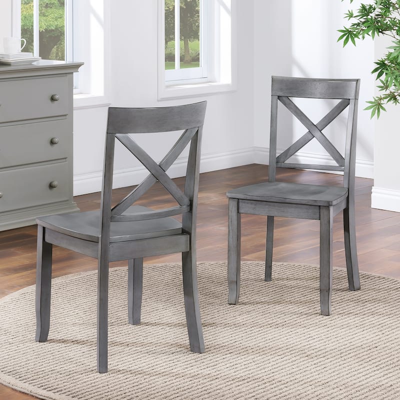 Vintage X Back Wood Cross Back Dining Chairs