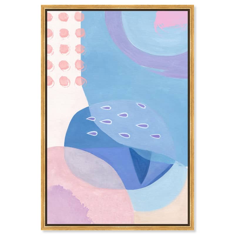 Doll Memories - Pretty Blue II Canvas by Art Remedy - Gold - 30" x 45"