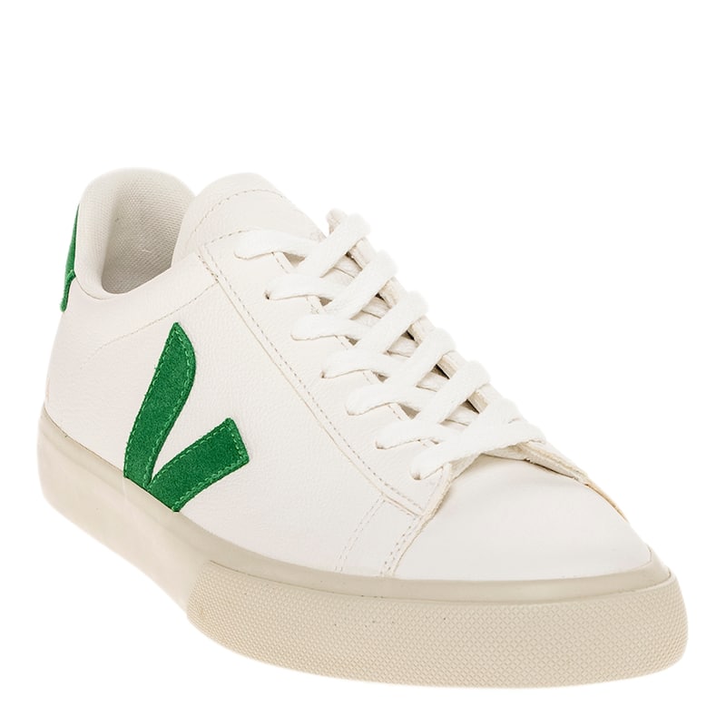 Veja Men's Campo Sneakers in White with Emerald - 41 EU