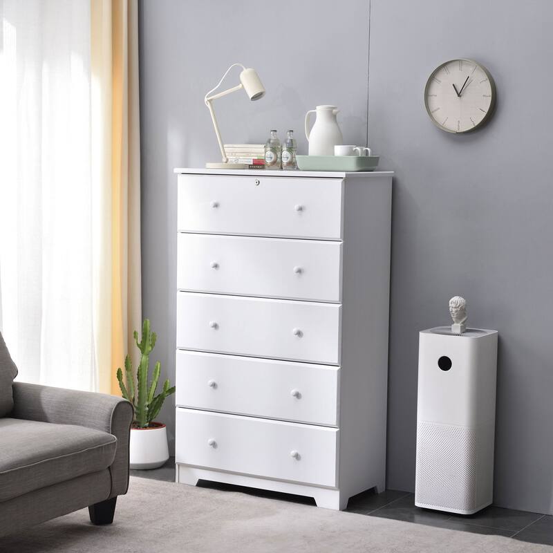 Isabela Solid Pine Wood 4 and 5 Drawer Chest Dresser