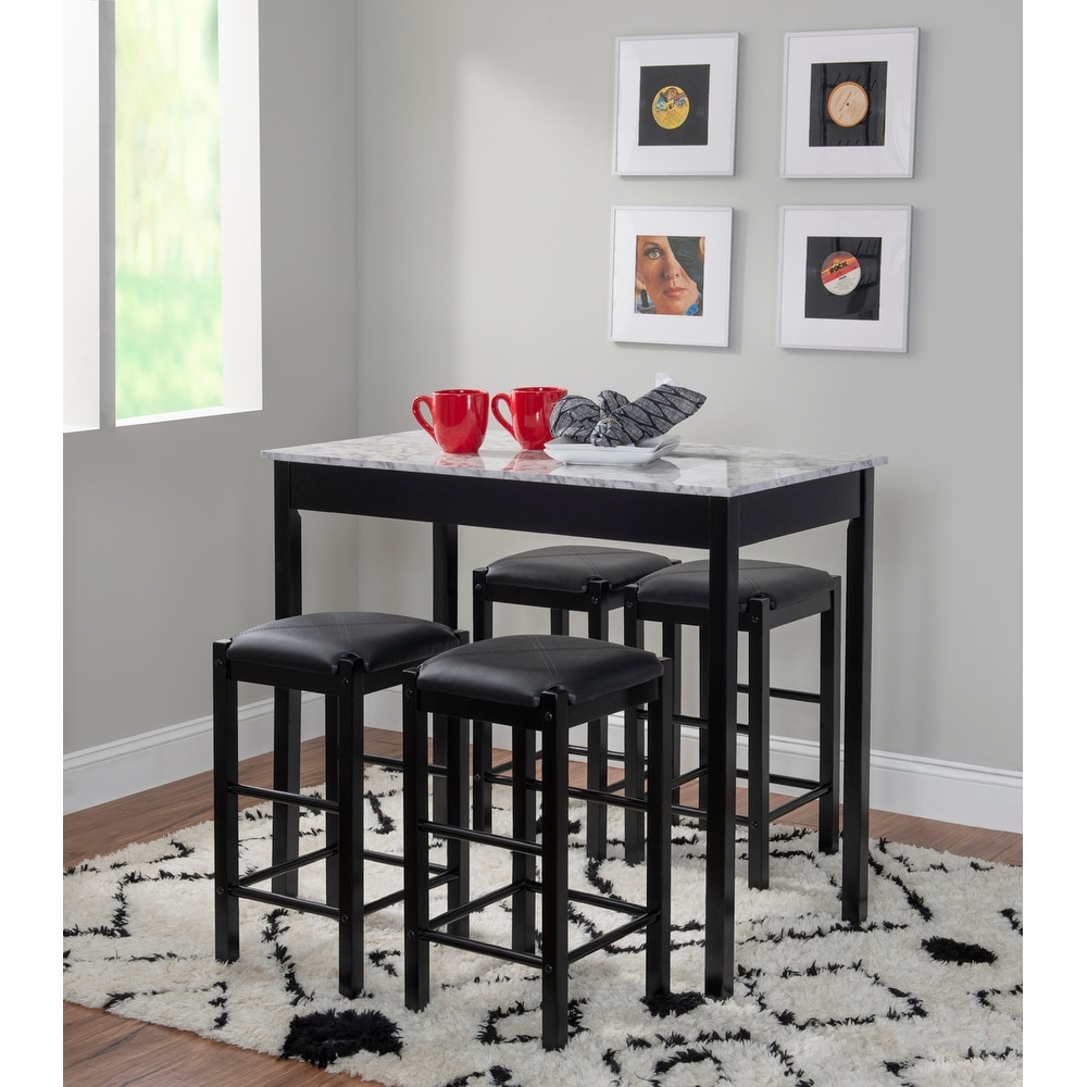 3 piece best sale marble dining set