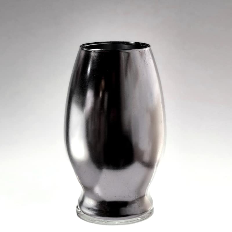 GILT 7" Glass Oval Vase