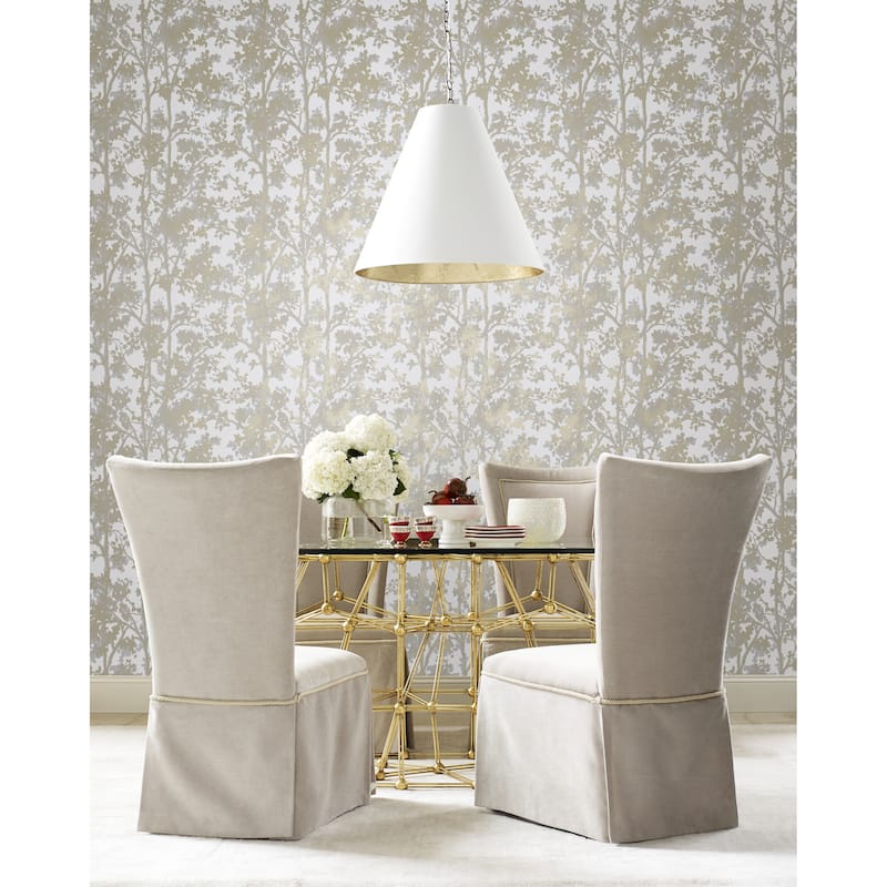Cooper Shimmering Metallic Foliage 20.8 in x 32.8 ft Wallpaper - 20.8 In. x 32.8 Ft. = 56.9 Sq. Ft.