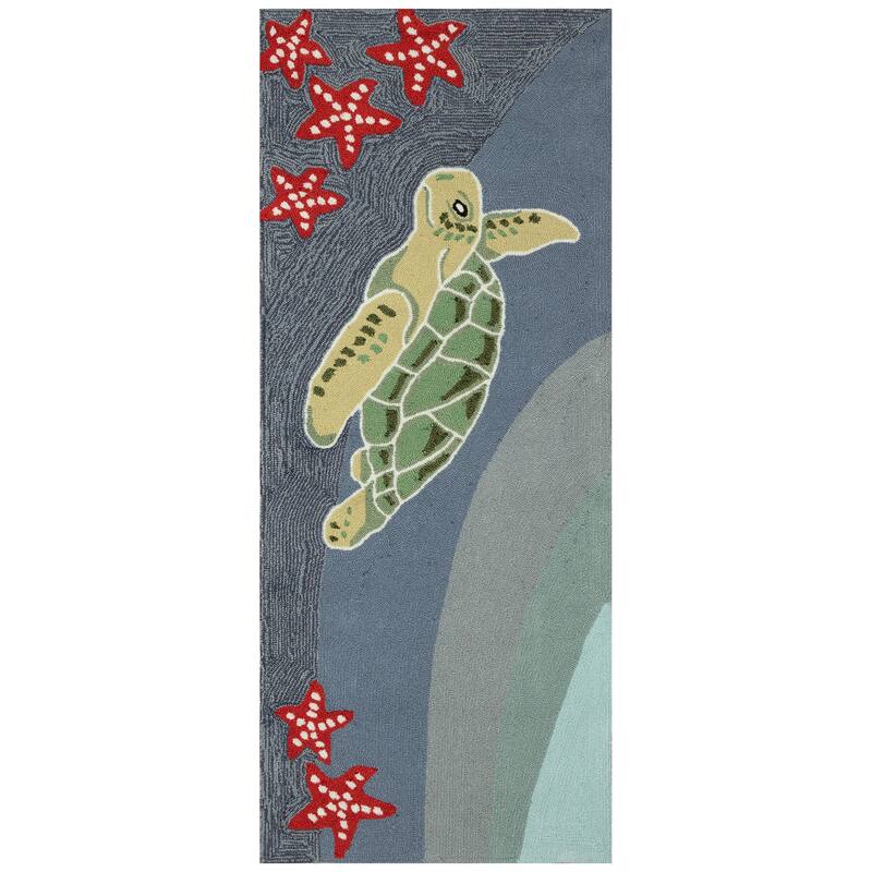 Liora Manne Frontporch Sea Turtle Indoor/Outdoor Rug