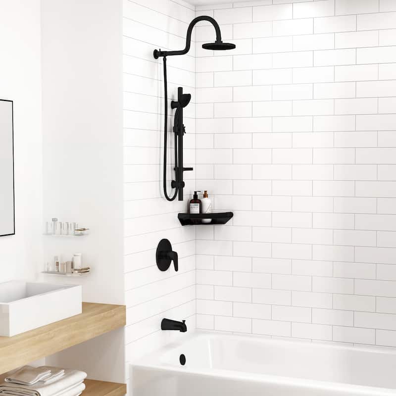 Tub Spout with Diverter Slip Fit Connection Matte Black