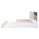 preview thumbnail 33 of 31, Daybed with 4 Storage Compartment, Blackboard, Cork Board and Trundle, Wooden Captain Bed with USB Ports for Bedroom