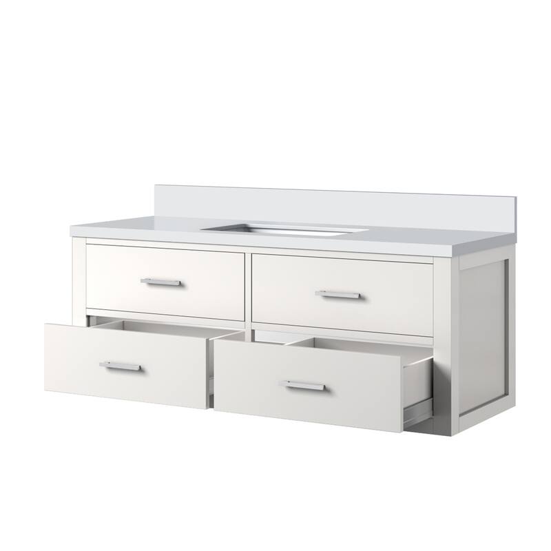 Castor Bath Vanity with Cultured Marble Top and Sink