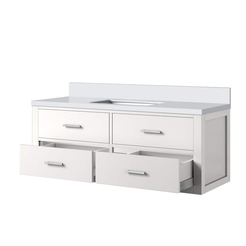 Castor Bath Vanity with Quartz Top and Sink