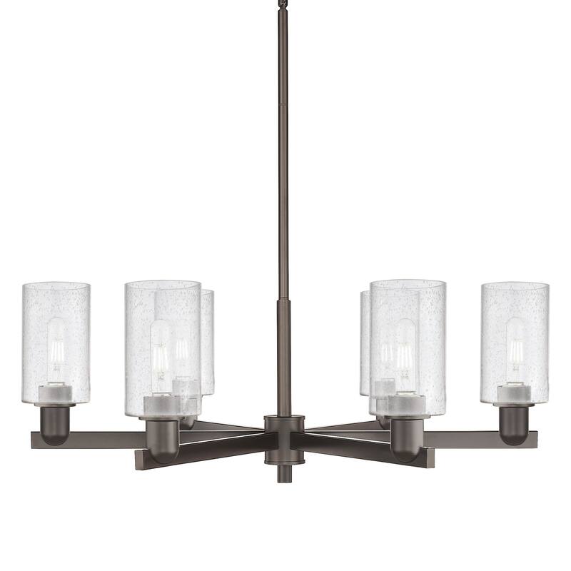 Innovations Lighting 716-6CR-11-34 Clymer Chandelier Clymer 6 Light - Oil Rubbed Bronze / Seedy