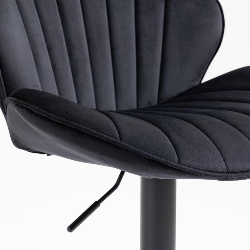 Adjustable Barstools with Back and Footrest,Set of 2