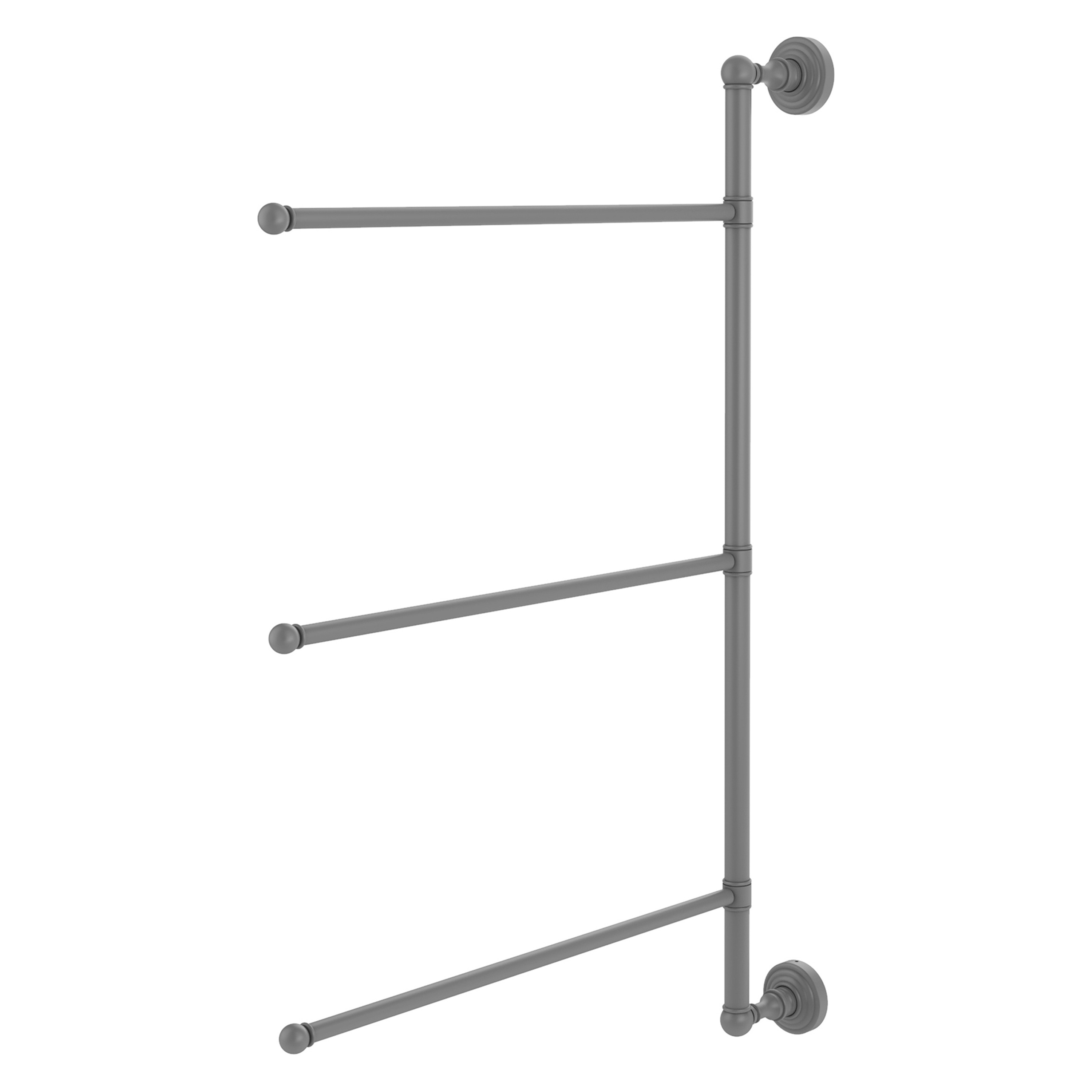 Allied Brass Waverly Place Collection 3 Swing Arm Vertical 28 Inch Towel Bar