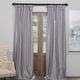 preview thumbnail 31 of 29, Exclusive Fabrics Blackout Textured Faux Dupioni Silk Curtain Panel 50 x 120 - Storm Grey