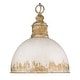 preview thumbnail 1 of 7, Golden Lighting Alison 12" Wide Pendant Vintage Gold