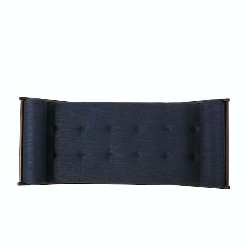 Rustic Upholstered Indoor Chaise Lounge for Living Room, Bedroom, Interior Space