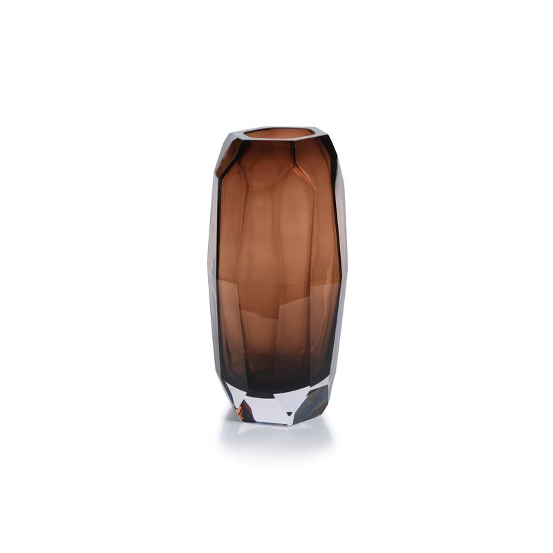 Juwelo Glass Vase - Amber - Large
