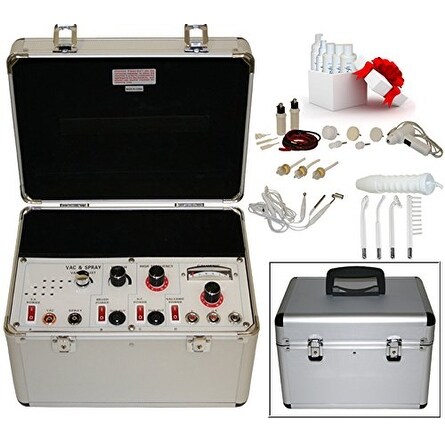 LCL Beauty Portable 5-in-1 Facial Machine: Galvanic, High Frequency, Brush, Vacuum, Sprayer