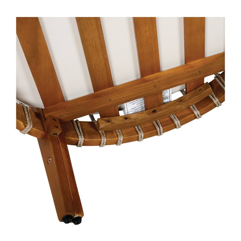 Outdoor Lounge Chair with Cushions, Acacia Wood Frame & Handwoven Rope, All-Weather Tub Chair with for Patio, Deck, or Garden