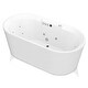 preview thumbnail 13 of 12, ANZZI Sofi 5.6 ft. Center Drain Whirlpool and Air Bath Tub in White