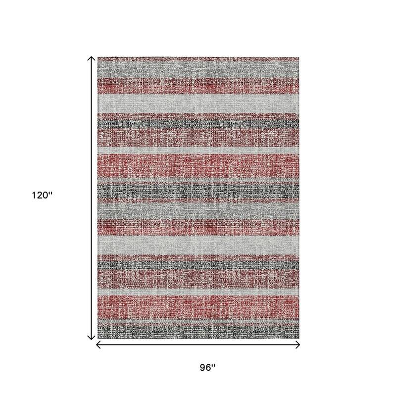 HomeRoots Striped Transitional Rectangle Outdoor Rug