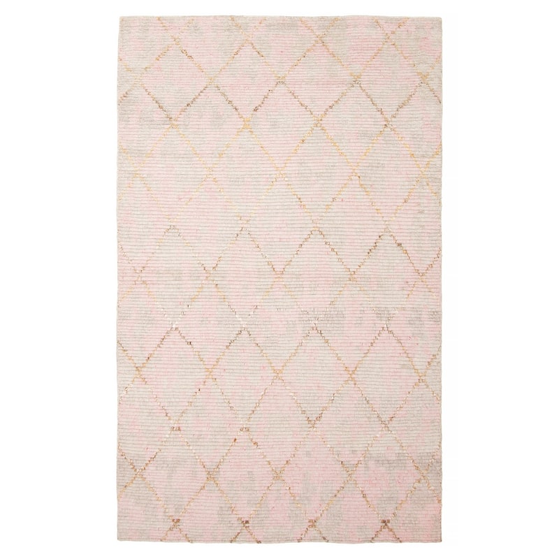 ECARPETGALLERY Hand-knotted Tangier Grey Wool Rug - 4'11 x 8'0 - Grey - 4'11 x 8'0