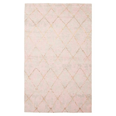 ECARPETGALLERY Hand-knotted Tangier Grey Wool Rug - 4'11 x 8'0