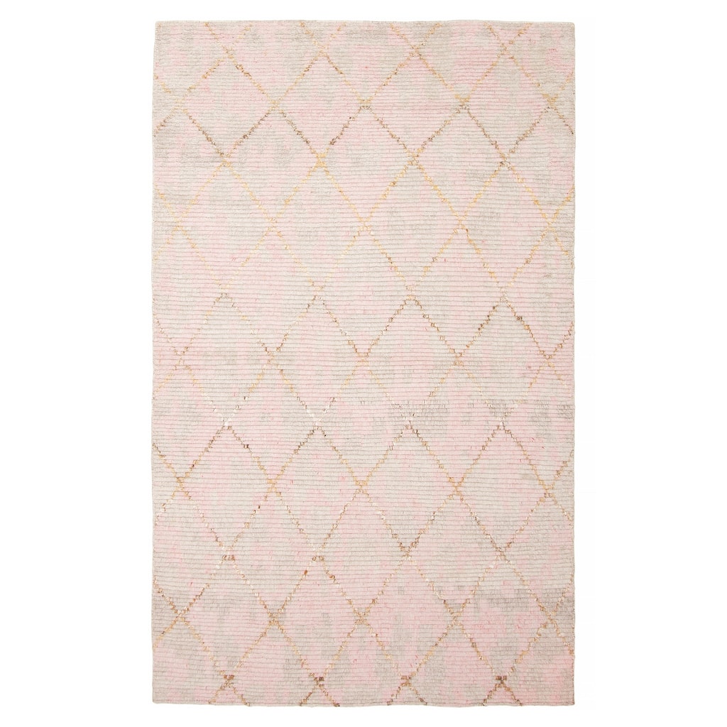ECARPETGALLERY Hand-knotted Tangier Grey Wool Rug - 4'11 x 8'0
