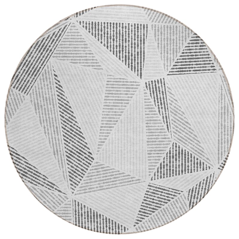 HomeRoots Geometric Transitional Rectangle Outdoor Rug