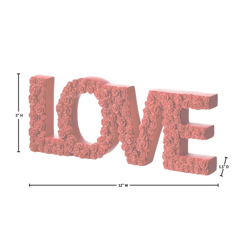 12" Resin Rosette "LOVE" Sign