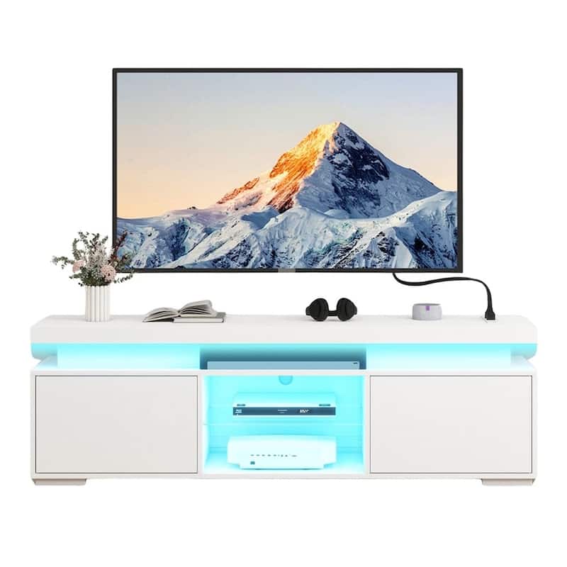 LED TV Stand Cabinet For 55/60/65 inch with Power Outlets - 58 inches