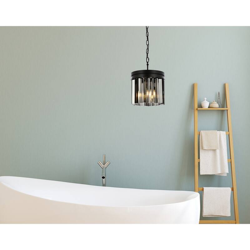 Royce Edge 3-Light Matte Black Pendant