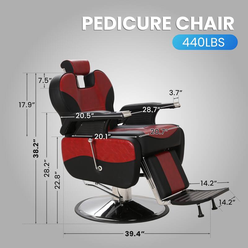 Upgrated Hydraulic Reclining Barber Chair Salon Chairs for Hair Stylist