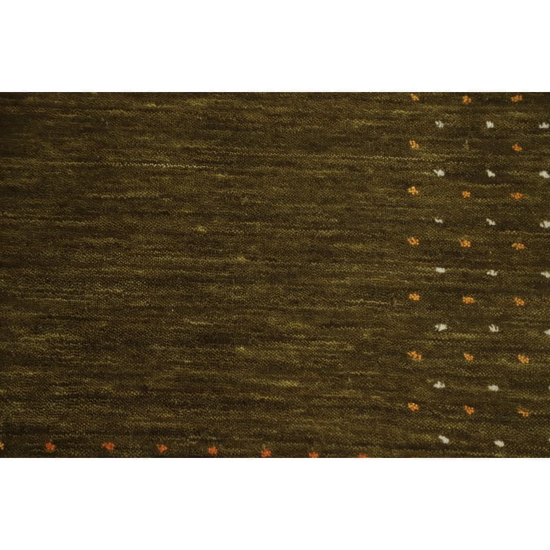 Hand Knotted Oriental 100% Wool Carpet Tribal Animal Pictorial Green Gabbeh Area Rug - 6' 0'' X 5' 10''