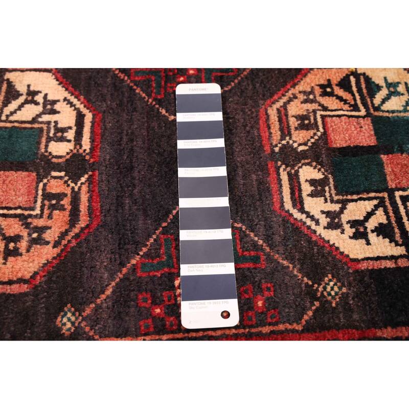 ECARPETGALLERY Hand-knotted Baluch Dark Navy Wool Rug - 4'3 x 8'10