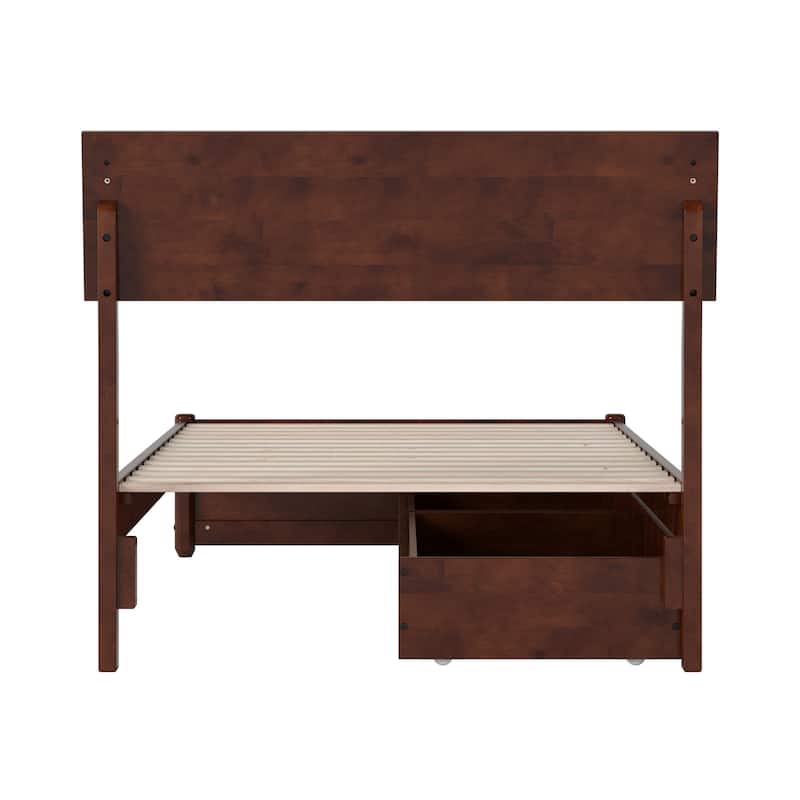 Norla Wood Platform Bed with Storage Drawers